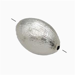 Copper Rice Beads Brushed Platinum Plated, approx 14-20mm