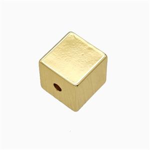 Copper Cube Beads Gold Plated, approx 12x12x12mm