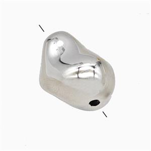 Copper Beads Platinum Plated, approx 10-15mm