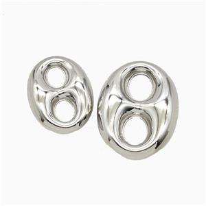 Copper Pignose Connector Platinum Plated, approx 25-35mm