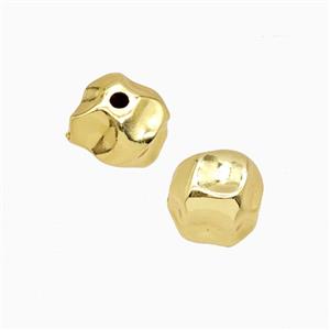 Copper Beads Freeform Gold Plated, approx 9mm