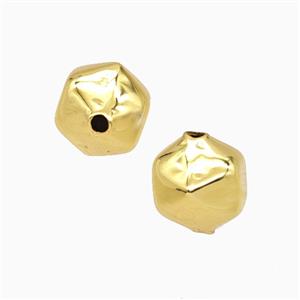 Copper Polyhedron Beads Gold Plated, approx 11mm