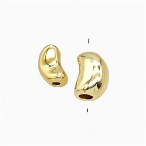 Copper Moon Beads Gold Plated, approx 6-10mm