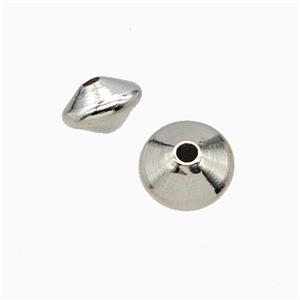 Copper Bicone Beads Platinum Plated, approx 10mm