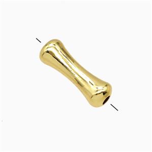 Copper Bamboo Beads Gold Plated, approx 5-15mm