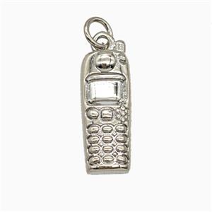 Cellphone Charms Copper Pendant Platinum Plated, approx 8-18mm