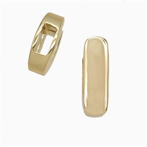 Copper Letter-I Beads Flat Hole Gold Plated, approx 5-17mm, 4-8mm hole