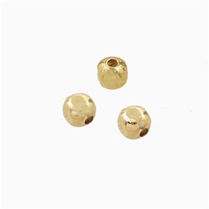 Copper Round Beads Gold Plated, approx 4mm