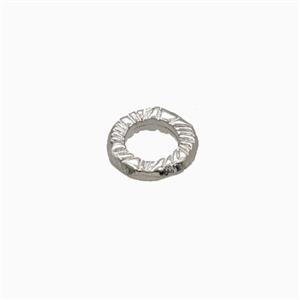 Copper JumpRings Closed Platinum Plated, approx 8mm