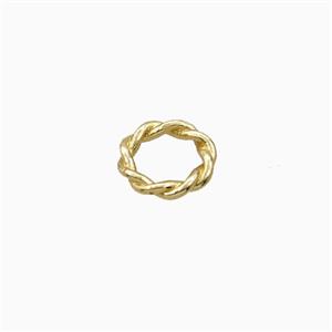 Copper JumpRings Closed Gold Plated, approx 8mm