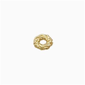 Copper Rings Spacer Beads Gold Plated, approx 6mm