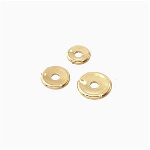 Copper Heishi Beads Gold Plated, approx 7mm