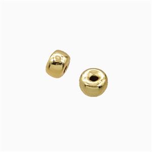 Copper Rondelle Beads Smooth Gold Plated, approx 5mm
