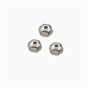 Copper Pumpkin Beads Platinum Plated, approx 4mm