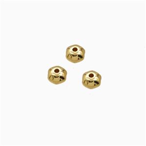 Copper Pumpkin Beads Gold Plated, approx 4mm