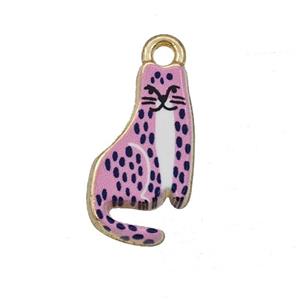 Alloy Cat Pendant Painted Gold Plated, approx 10-18mm