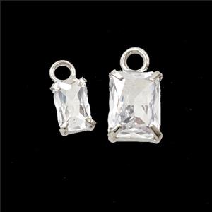 Copper Pendant Pave Zircon, Gold Plated, approx 6x8mm