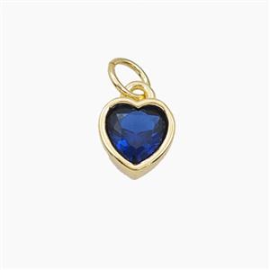 Copper Pendant Pave Zircon, Gold Plated, approx 7.5mm