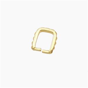 Copper Pendant Pave Zircon, Gold Plated, approx 9-10mm