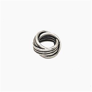 Copper Ring Beads Large Hole Antique Silver, approx 10mm, 5mm hole