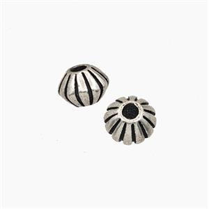Copper Bicone Beads Antique Silver, approx 7.5mm