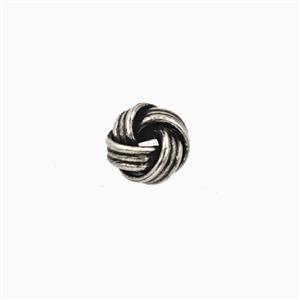 Copper Knot Beads Antique Silver, approx 7mm
