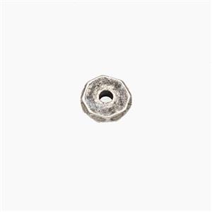 Copper Heishi Spacer Beads Faceted Antique Silver, approx 5.5mm