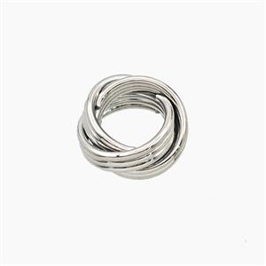 Copper Rings Beads Large Hole Platinum Plated, approx 15mm, 8mm hole