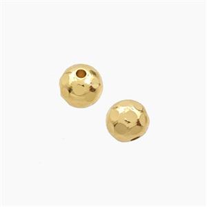 Copper Round Beads Faceted Gold Plated, approx 6.5mm