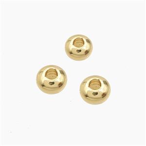 Copper Bead, Gold Plated, approx 6mm