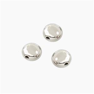 Copper Button Beads Platinum Plated, approx 6mm