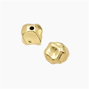 Copper Beads Freeform Gold Plated, approx 7mm