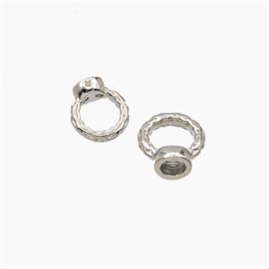 Copper Rings Bail Platinum Plated, approx 7mm