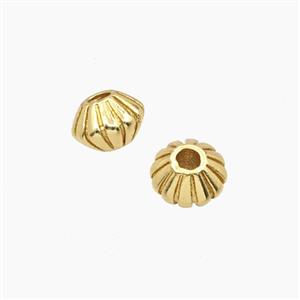 Copper Bicone Beads Gold Plated, approx 7.5mm