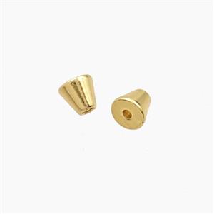 Copper Funnel Beads Gold Plated, approx 4-5mm