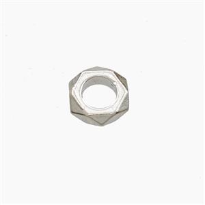 Copper Rings Beads Platinum Plated, approx 7mm