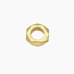 Copper Rings Beads Gold Plated, approx 7mm