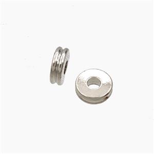 Copper Heishi Spacer Beads Platinum Plated, approx 6mm