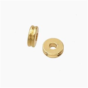 Copper Heishi Spacer Beads Gold Plated, approx 6mm
