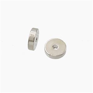 Copper Heishi Spacer Beads Platinum Plated, approx 6mm