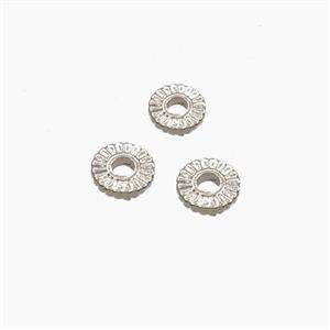 Copper Heishi Spacer Beads Platinum Plated, approx 5mm