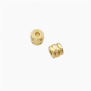 Copper Tube Beads Gold Plated, approx 3-3.5mm