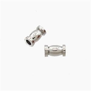 Copper Tube Beads Platinum Plated, approx 3-5mm