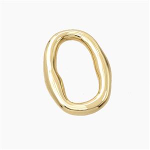 Copper Oval Connector Gold Plated, approx 13-19mm