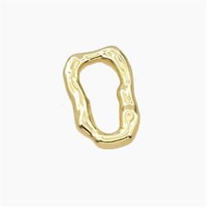 Copper Oval Connector Gold Plated, approx 10-16mm