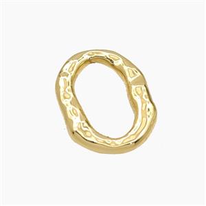 Copper Oval Connector Gold Plated, approx 11.5-15mm