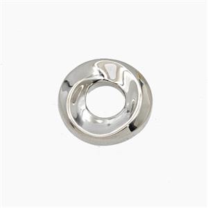Copper Circle Beads Platinum Plated, approx 15mm