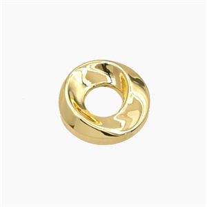 Copper Circle Beads Gold Plated, approx 15mm
