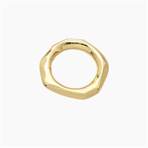 Copper Circle Connector Gold Plated, approx 14mm