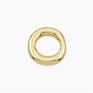 Copper Circle Connector Gold Plated, approx 13-15mm